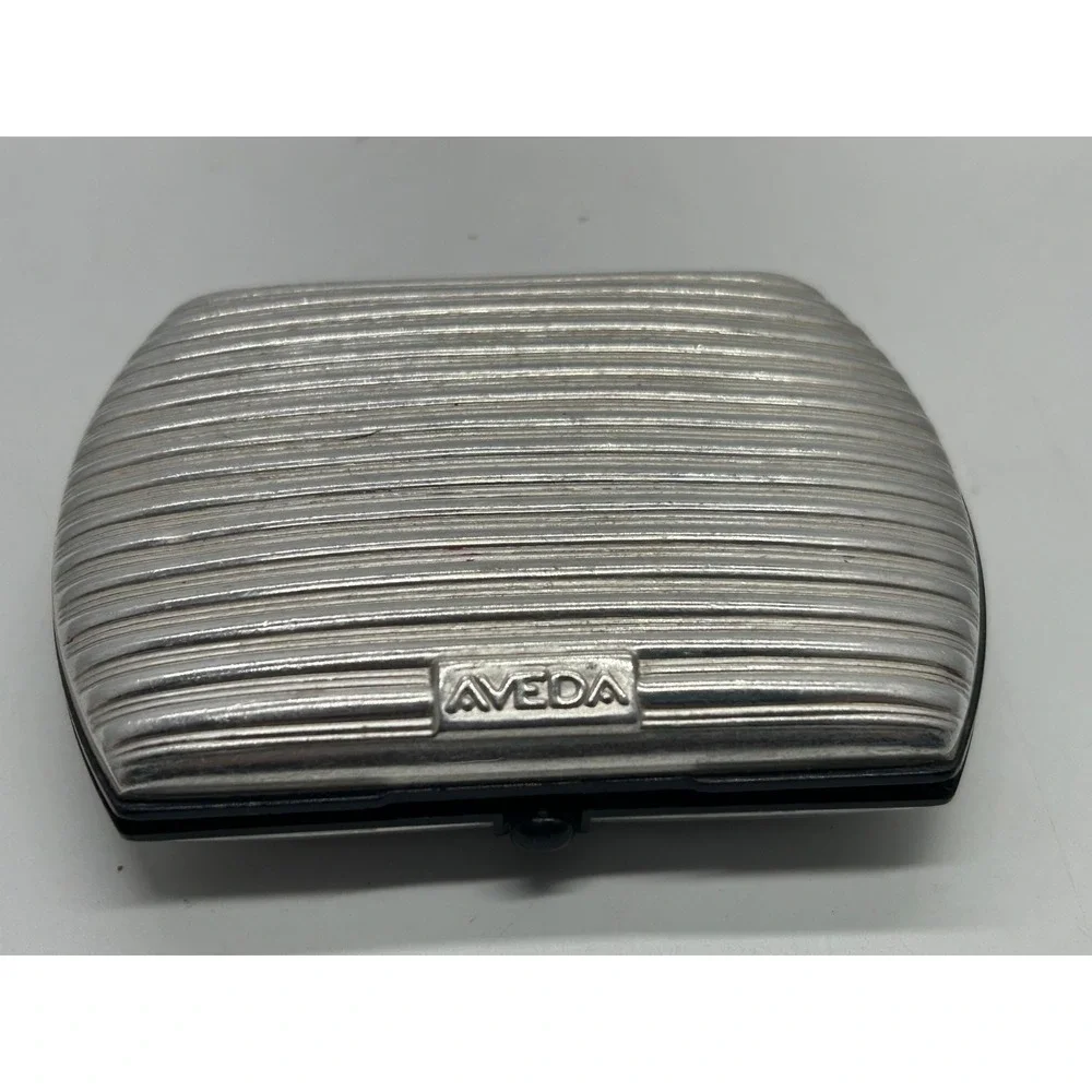 Vintage 80s AVEDA Customized Colour Compact Silver Metal Rare!